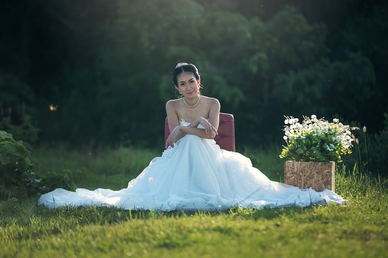 Aurora-inspired wedding dress